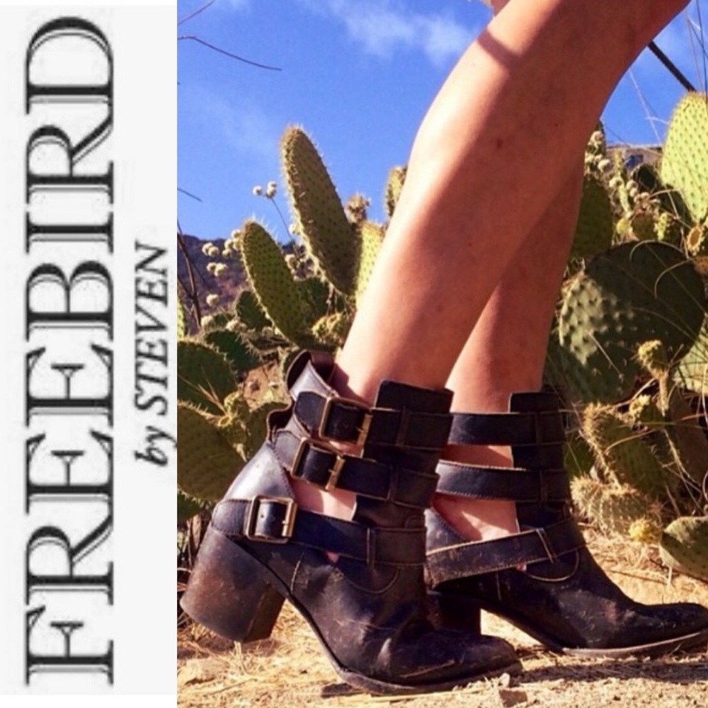 Freebird by Steven Rollin bootie in tan distressed leather 7